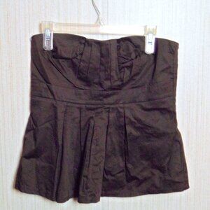 New Juniors Trixxi Tube Top w/Zip Brown XL